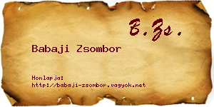 Babaji Zsombor névjegykártya