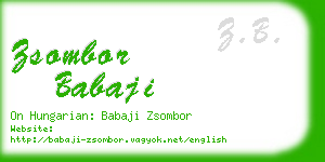 zsombor babaji business card